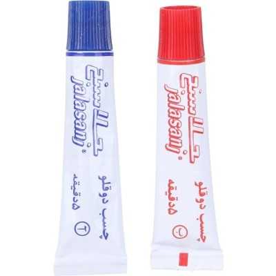 چسب دوقلو|چسب دوقلو رنگی 18 گرمی - غفاری